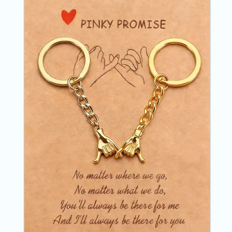✨Valentine's Day Limited Offer🎁-2PCS Pinky Promise Matching Keychains💘