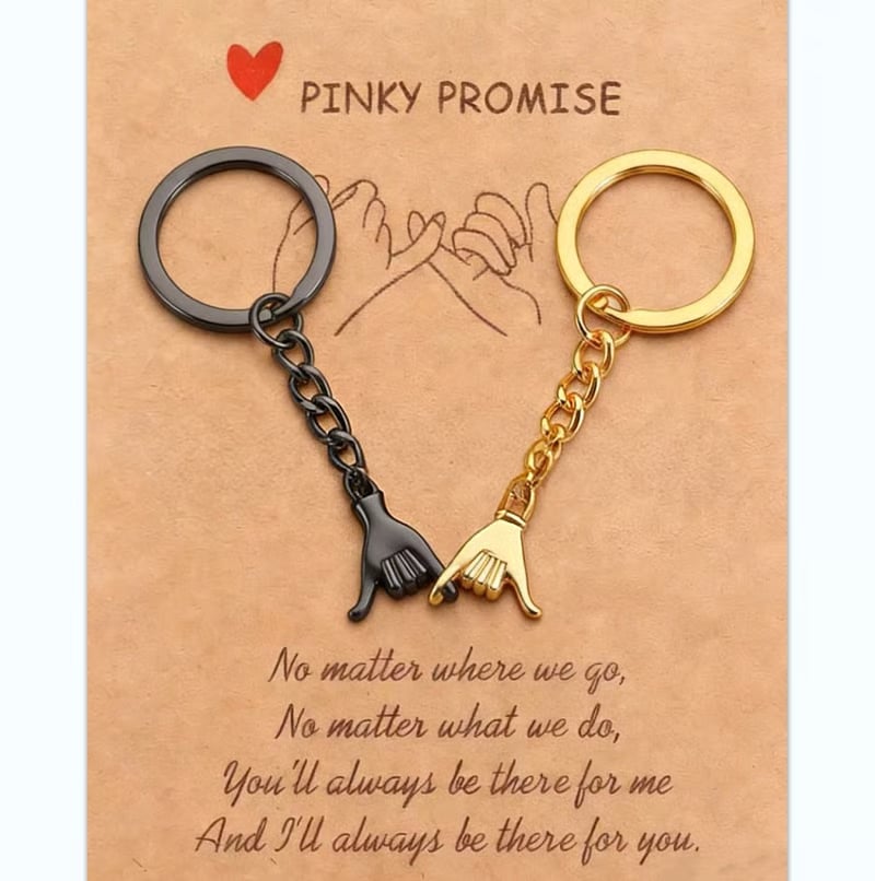 ✨Valentine's Day Limited Offer🎁-2PCS Pinky Promise Matching Keychains💘