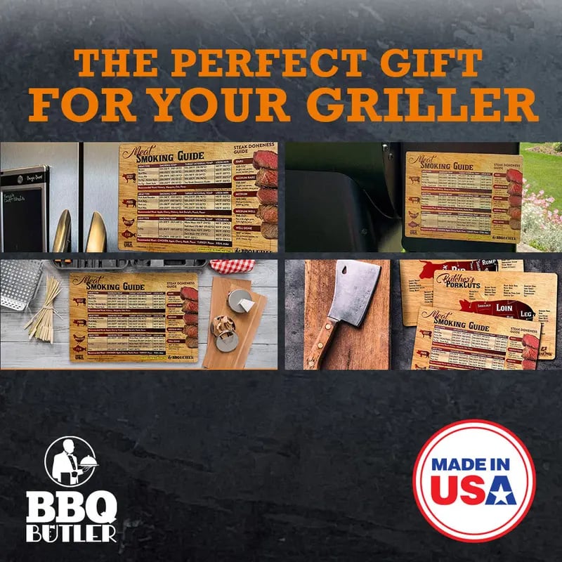🍖Magnetic Meat Smoking Guide - Butcher Block