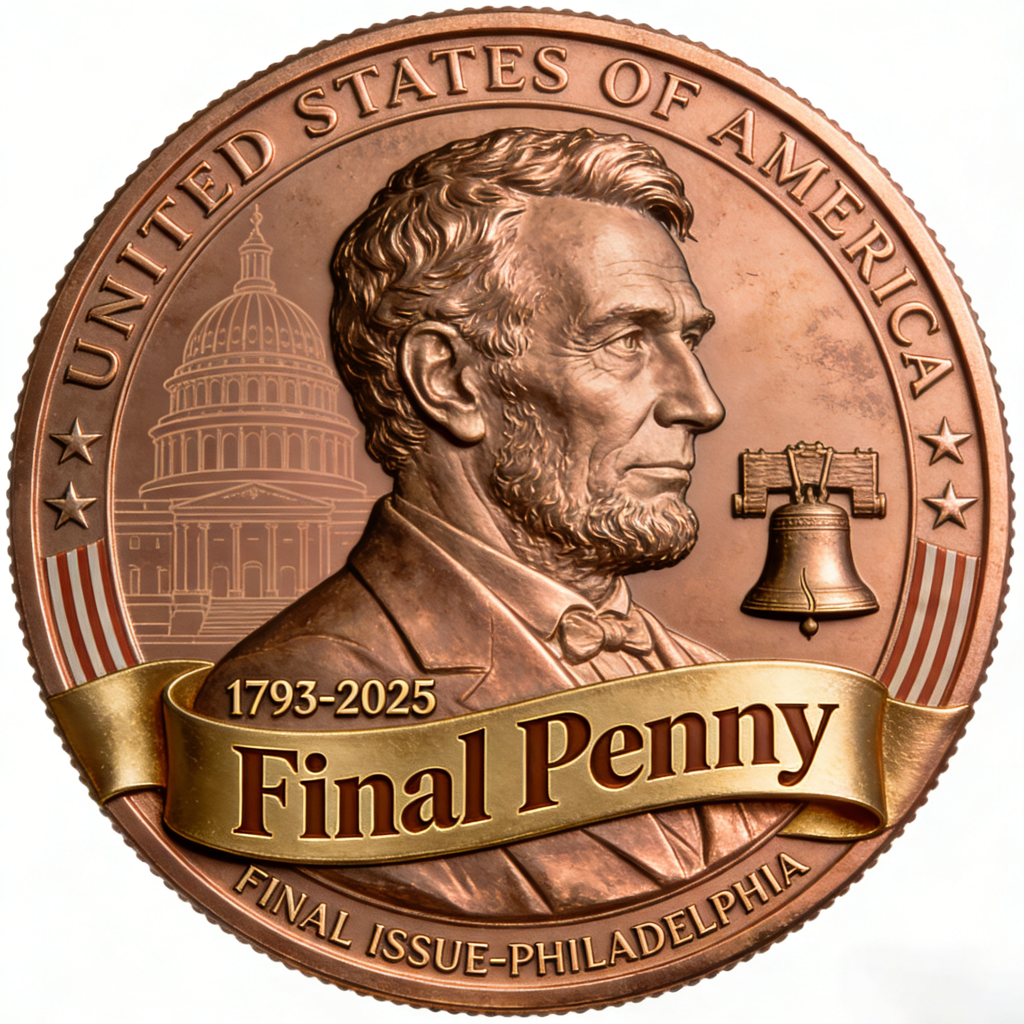 Final Penny Commemorative Coin – 1793–2025 Farewell Collectible