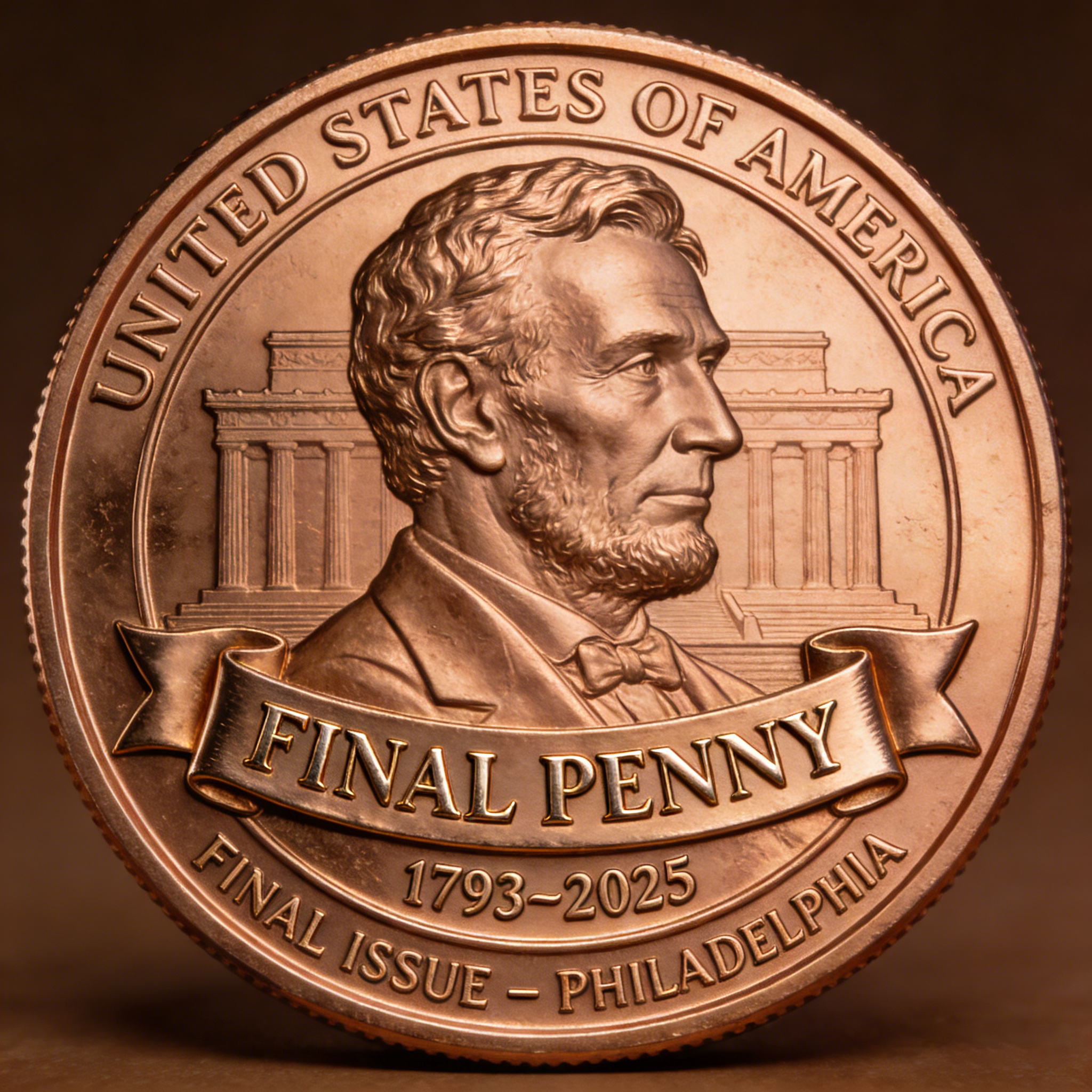 Final Penny Commemorative Coin – 1793–2025 Lincoln Farewell Collectible