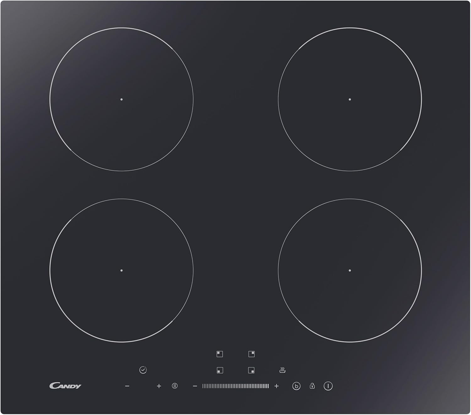 Candy Idea CIS642SCTT Piano Cottura a Induzione 59 cm, 4 Zone con Keep Warm, Power Management e App hOn, Nero-Dwellingra