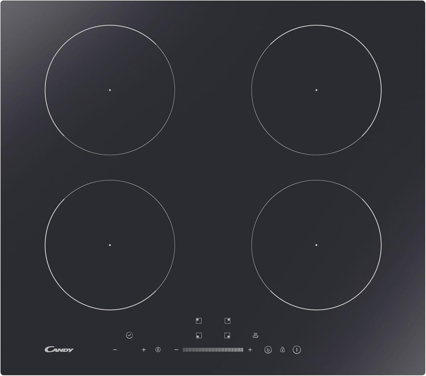 Candy Idea CIS642SCTT Piano Cottura a Induzione 59 cm, 4 Zone con Keep Warm, Power Management e App hOn, Nero-Dwellingra