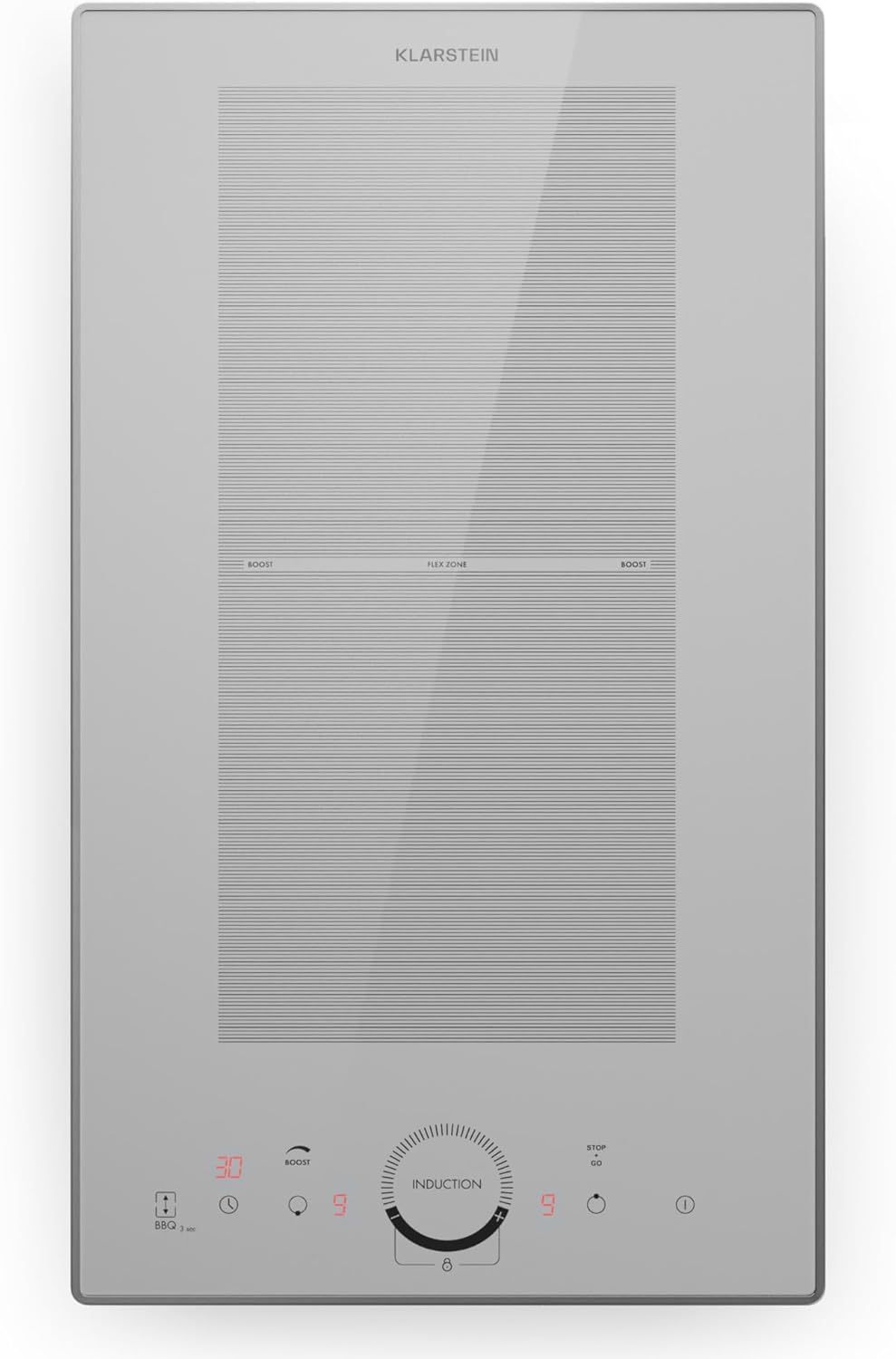Klarstein Piano Cottura a Induzione 2 Fuochi Touch 3500W Vetroceramica Nebbia Bianca 52x29x5,5 cm-Dwellingra