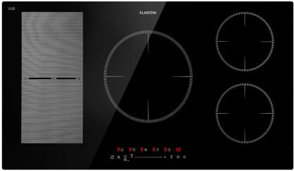 Klarstein Piastra a Induzione 5 Fuochi 9000W, Piano Cottura Integrato 90 cm in Vetroceramica con Controllo Touch-Dwellingra