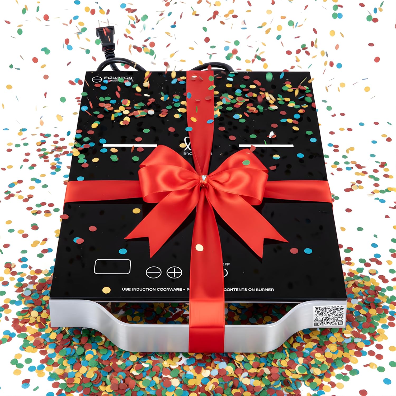 Equator Piano Cottura a Induzione Portatile 1 Fuoco 110V Manico Alluminio Nero Ceramica-Dwellingra