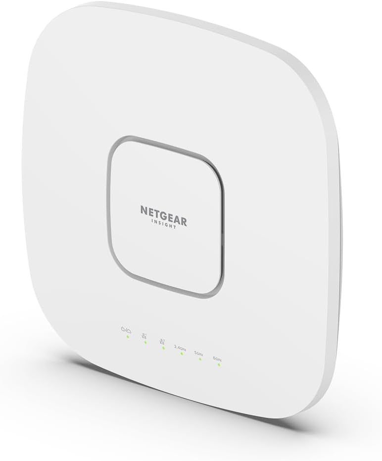 NETGEAR WAX638E Access Point WiFi 6E AXE7800, Tri-Band, PoE, Gestione Remota Insight 4 Anni-Dwellingra