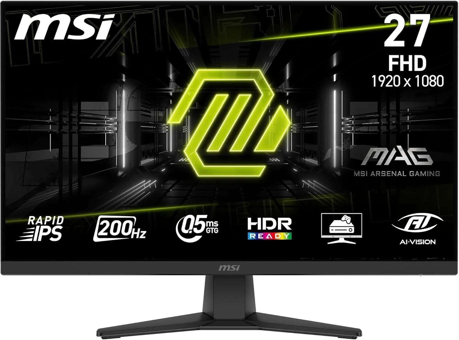 MSI MAG 272F Monitor Gaming 27" FHD 200Hz 0.5ms FreeSync HDR Ready Nero-Dwellingra