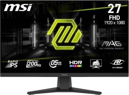 MSI MAG 272F Monitor Gaming 27" FHD 200Hz 0.5ms FreeSync HDR Ready Nero-Dwellingra