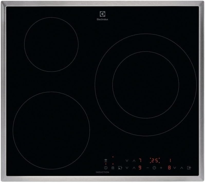 Electrolux LIT6346M Piano Cottura a Induzione 60 cm, 3 Zone con PowerBoost, Hob2Hood e Timer, Telaio Inox-Dwellingra
