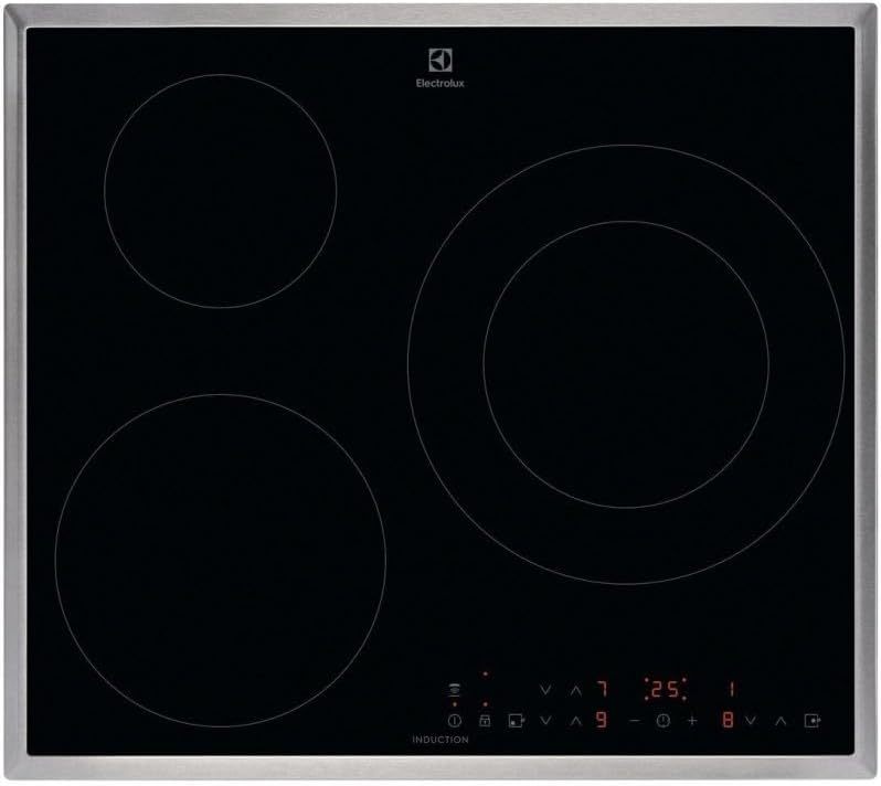 Electrolux LIT6346M Piano Cottura a Induzione 60 cm, 3 Zone con PowerBoost, Hob2Hood e Timer, Telaio Inox-Dwellingra