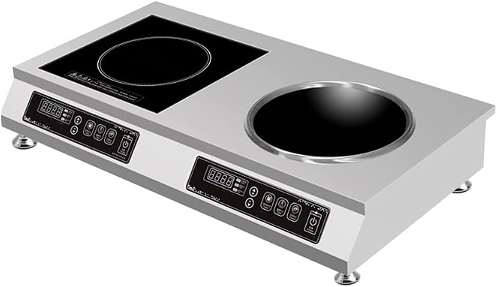 Piastra a Induzione Commerciale 3500W Doppia Stufa Acciaio Inox Impermeabile-Dwellingra
