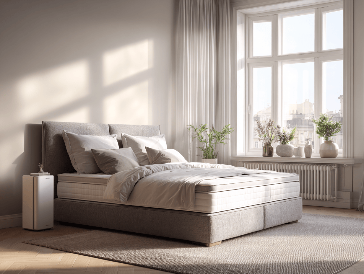 Letto matrimoniale imbottito in tessuto 160x200x115 cm grigio