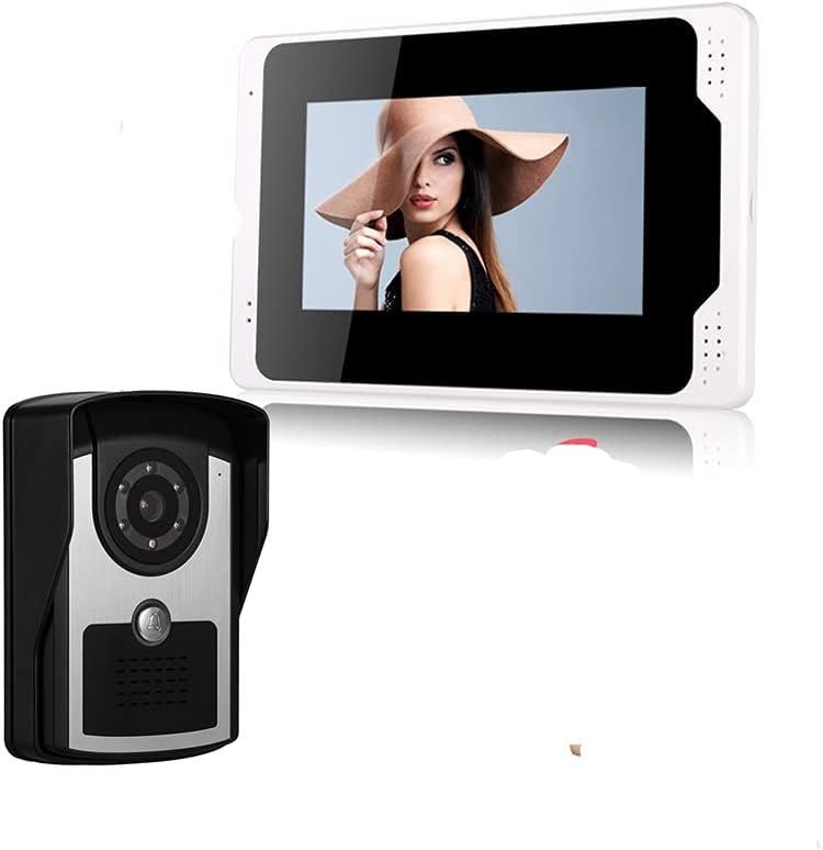 Videocitofono Touch Panel HD 7 Pollici 1080P Angolo Regolabile WiFi Visione Notturna Supporto SD-Dwellingra