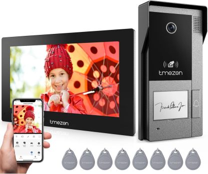 TMEZON M790 Videocitofono WiFi Smart a 2 Fili, Monitor 1080P, Campanello Esterno con Telecamera, App, Carta RFID, Rilevamento Movimento-Dwellingra
