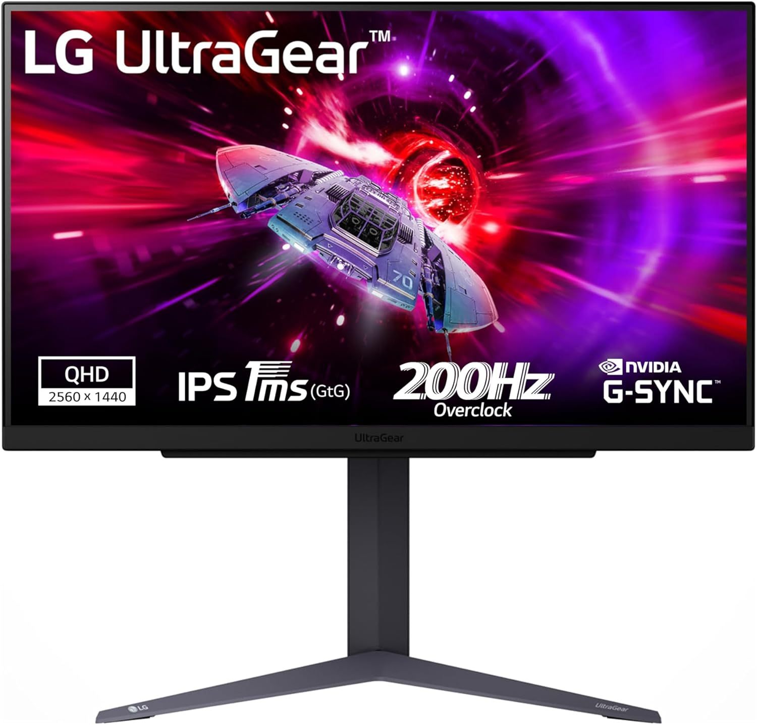 LG UltraGear 27GS75Q Monitor Gaming 27" IPS QHD 2560x1440, 200Hz (OC), 1ms GtG, G-Sync Compatible, FreeSync, HDR10, Nero-Dwellingra