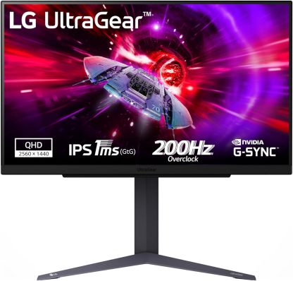 LG UltraGear 27GS75Q Monitor Gaming 27" IPS QHD 2560x1440, 200Hz (OC), 1ms GtG, G-Sync Compatible, FreeSync, HDR10, Nero-Dwellingra