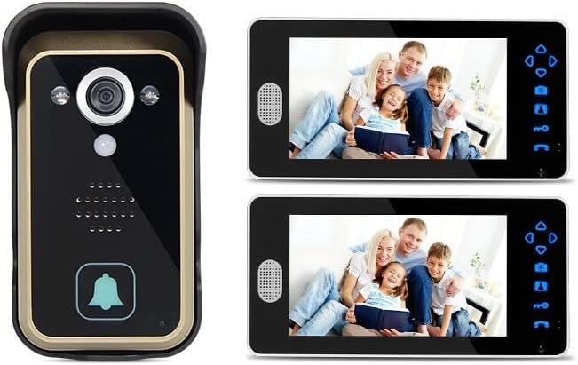 Campanello Video Wireless Domestico 2.4G 7 Pollici HD Videocitofono Intelligente Resistente alle Intemperie-Dwellingra