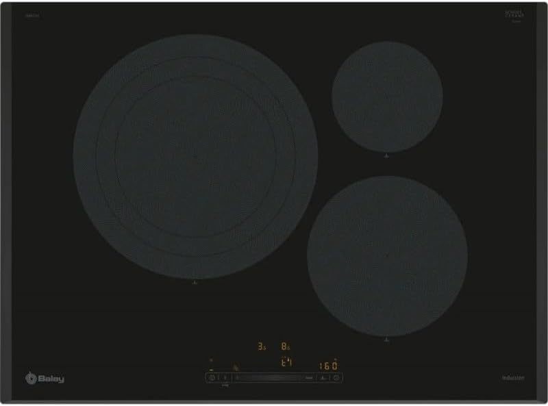 Balay 3EB977LH Placca Antracite Integrata 70cm 3 Zone Induzione Touch Vetroceramica Grigio 5 kg-Dwellingra
