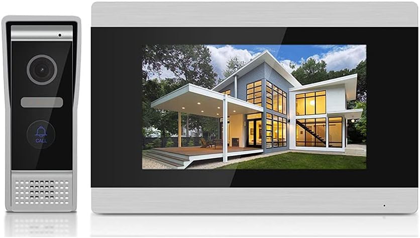 Campanello Videocitofono IP WiFi 7 Pollici Touch Screen per Villa con Mini Ricevitore Wireless e Sblocco Remoto Telefono-Dwellingra