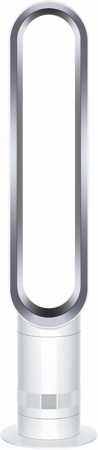Dyson AM07 Cool Ventilatore a Torre Air Multiplier Bianco/Argento 30x30x80 cm Potente Senza Pale Timer-Dwellingra