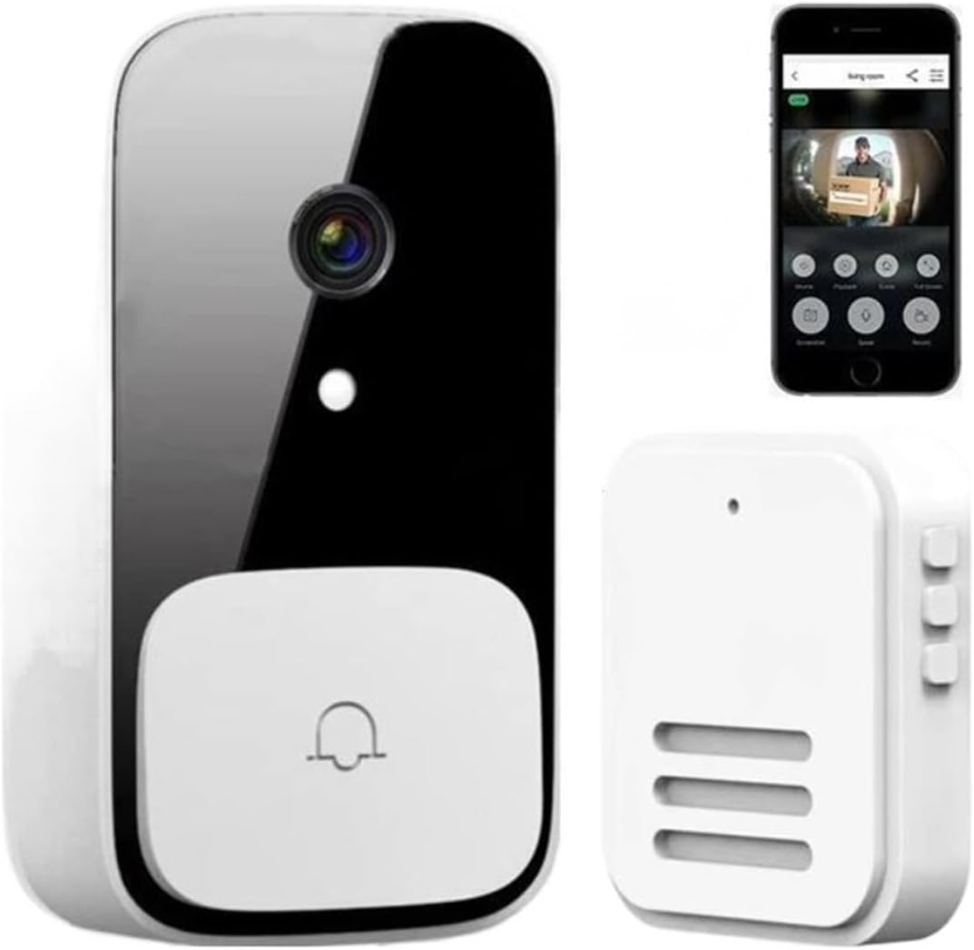 Videocitofono Wireless da 7 Pollici con Password e RFID, Controllo Accessi Remoto, Telecamera 1000TVL, Audio Bidirezionale-Dwellingra