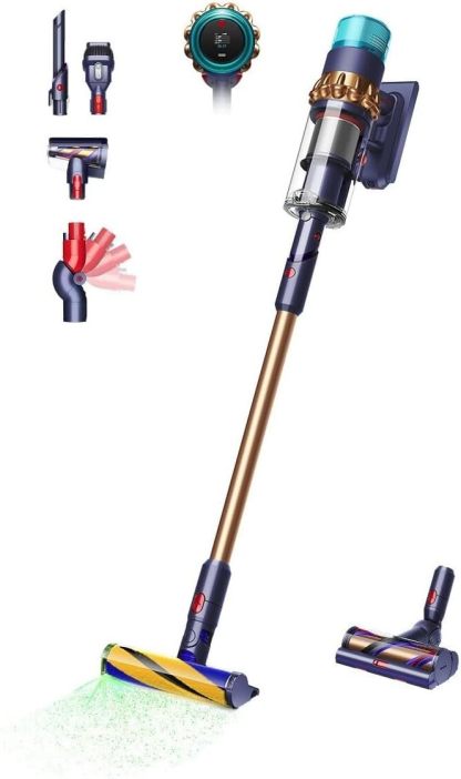 Dyson Gen5detect Absolute Aspirapolvere a Bastone 2 in 1 Senza Fili, HEPA, 0,77L, Blu/Rame-Dwellingra