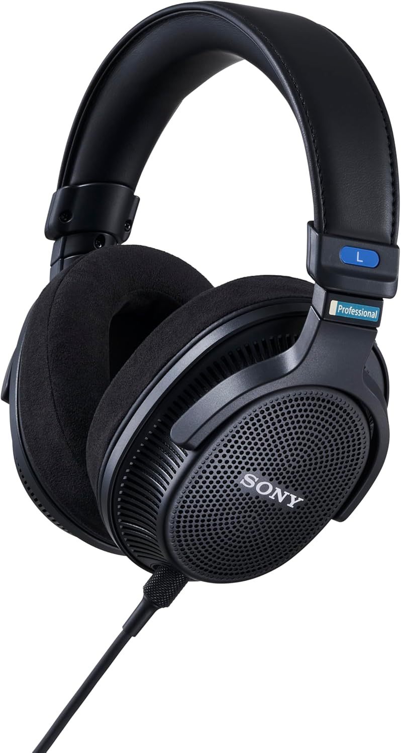 Sony MDR-MV1 Cuffie Monitor da Studio Aperte con Cavo Staccabile, 5 Hz–80 kHz, 24 Ohm, Nero-Dwellingra