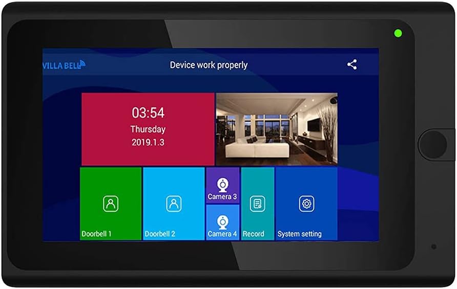Videocitofono WiFi 7 Pollici 1080P HD Fingerprint IC Card Android Touch SY703BFJRB11-Dwellingra