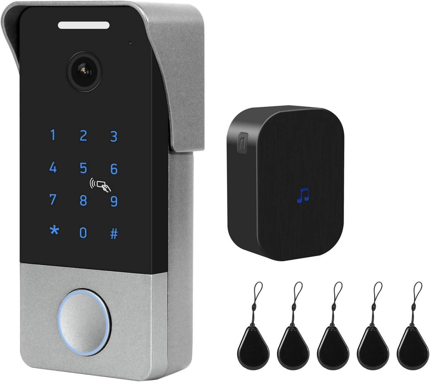 Videocitofono Tuya Wireless RJ45 Impermeabile Sblocco Password RFID Pannello in Lega-Dwellingra