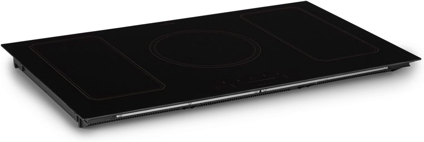 Klarstein Piano Cottura a Induzione 5 Fuochi Smart Touch 7200W Vetroceramica Nero 52x59x5,8 cm con Display Digitale e Timer-Dwellingra