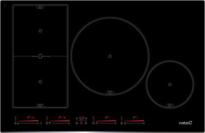 Cata INSB 8021 BK Piano Cottura a Induzione 4 Zone 80 cm 9 Livelli Power Booster Slider Control Ceramica 7,2 kW Nero-Dwellingra