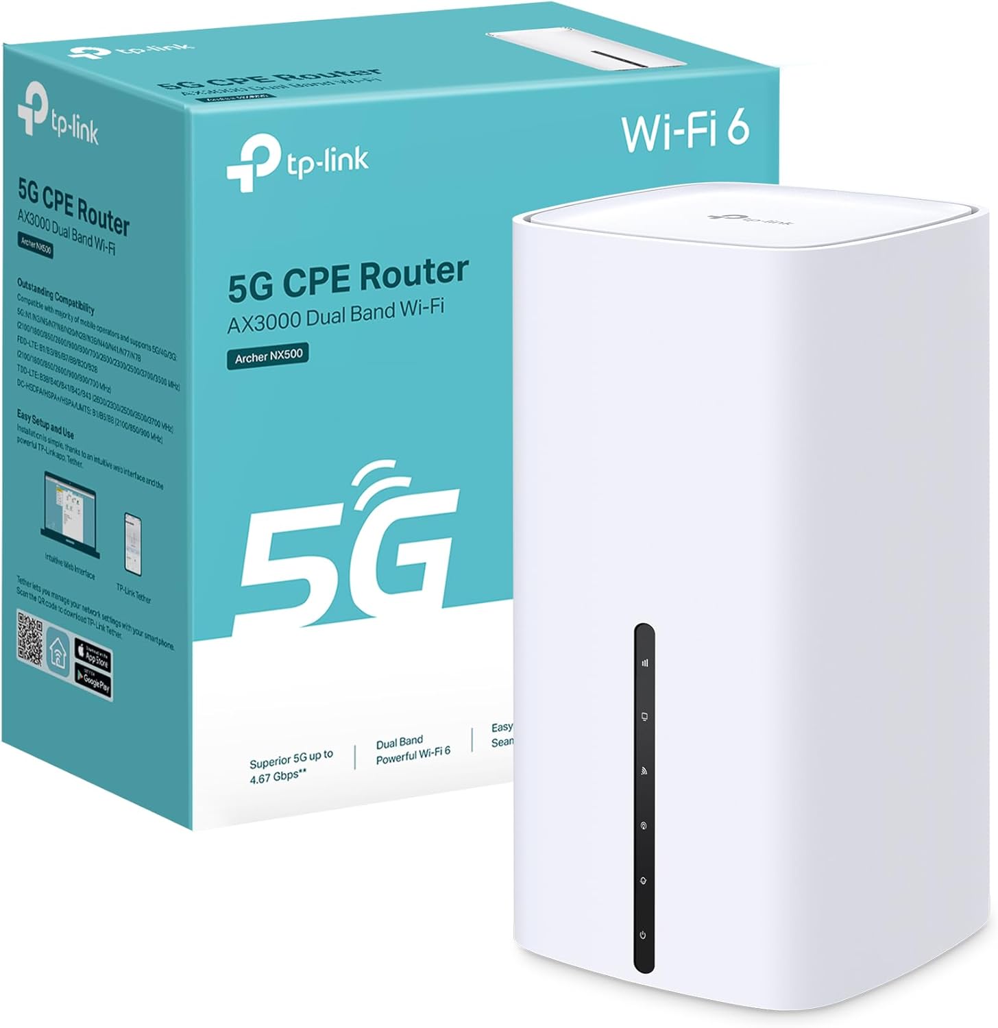 TP-Link Archer NX500 Router 5G WiFi 6 AX3000 Dual Band, Gigabit WAN/LAN, EasyMesh, HomeShield-Dwellingra