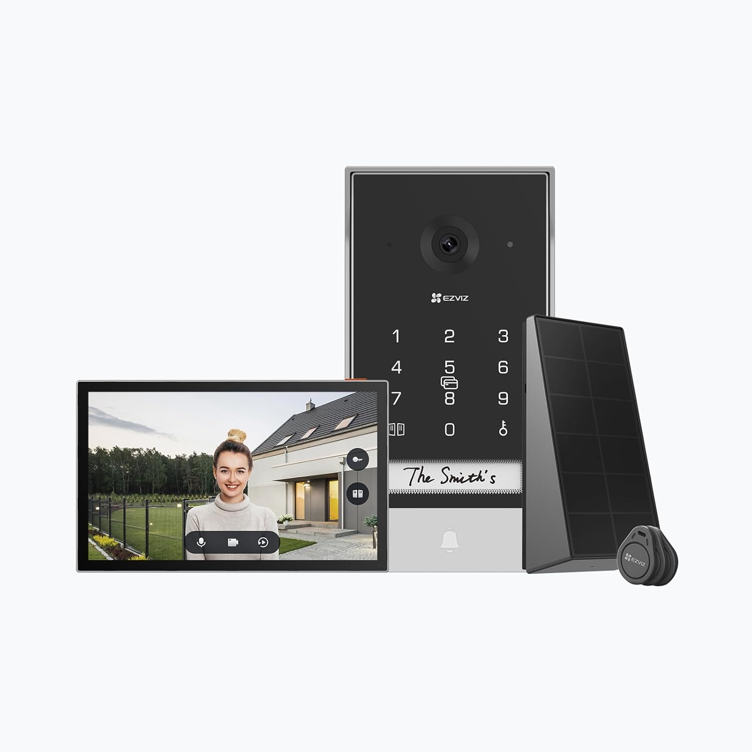 EZVIZ EP7 2K Videocitofono Wireless 7 Pollici Touch Monitor Alimentazione Solare WiFi Dual Band Audio Bidirezionale-Dwellingra