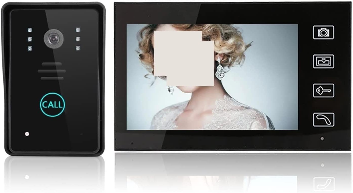 Videocitofono Wireless HD 7 Pollici per Villa, Campanello Video di Sicurezza Domestica con Connessione Bluetooth-Dwellingra
