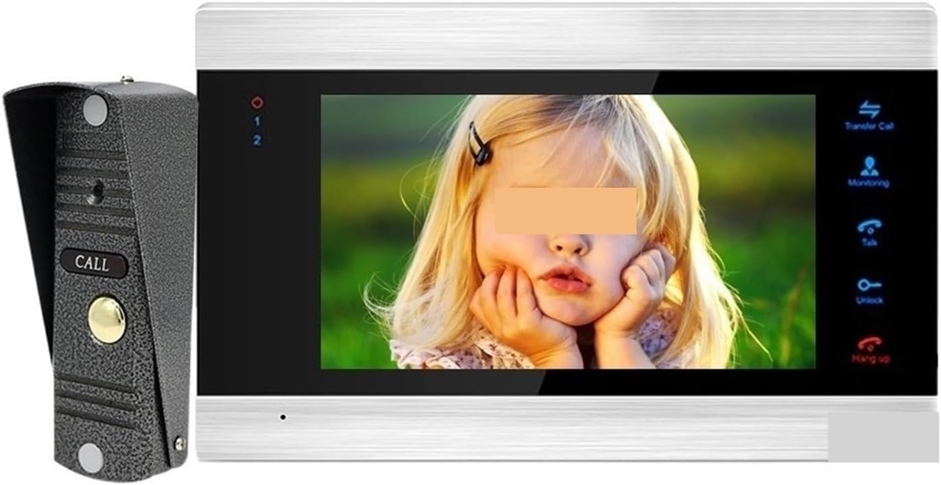 Videocitofono 7 Pollici per Appartamento, Campanello Video con Audio Bidirezionale, Supporto TF 32G per Sicurezza Domestica-Dwellingra
