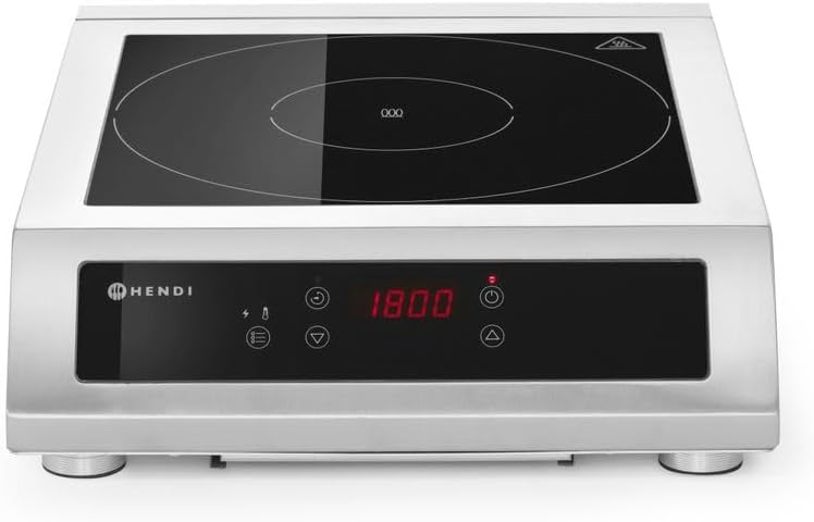 HENDI Cucina a Induzione Modello 3500 D XL Piano Cottura 3500W Inox Piedini Regolabili 230V-Dwellingra