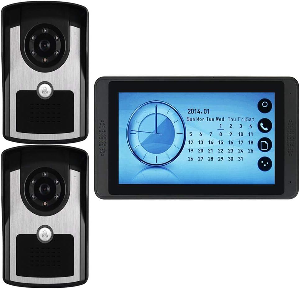 Videocitofono WiFi con Campanello Video da 7 Pollici, Audio Bidirezionale, Sblocco a Distanza, Visione Notturna IR, Impermeabile-Dwellingra