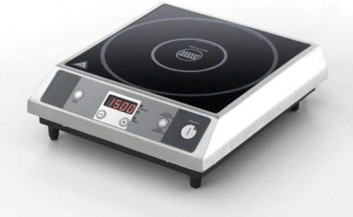 Karel Piastra a Induzione Portatile Professionale 1 Fuoco Ceramica Controllo Manuale Manopola Acciaio-Dwellingra