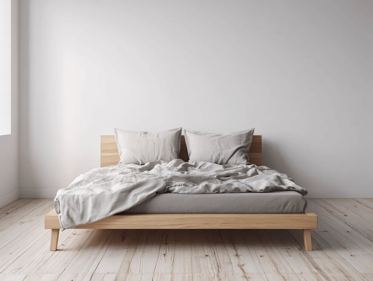 Letto matrimoniale in legno 160x200x100 cm rovere naturale