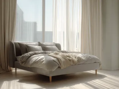 Letto matrimoniale imbottito 150x200x100 cm grigio chiaro