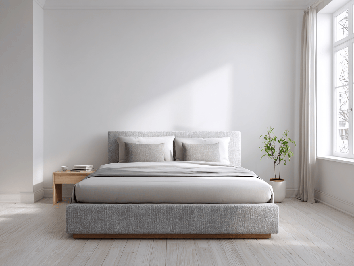 Letto matrimoniale in tessuto 160x200x100 cm grigio