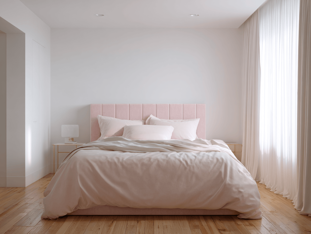 Letto matrimoniale imbottito 160x200x105 cm rosa