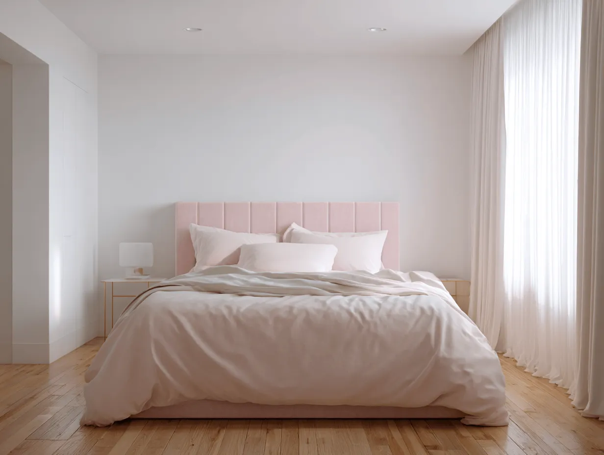 Letto matrimoniale imbottito 160x200x105 cm rosa