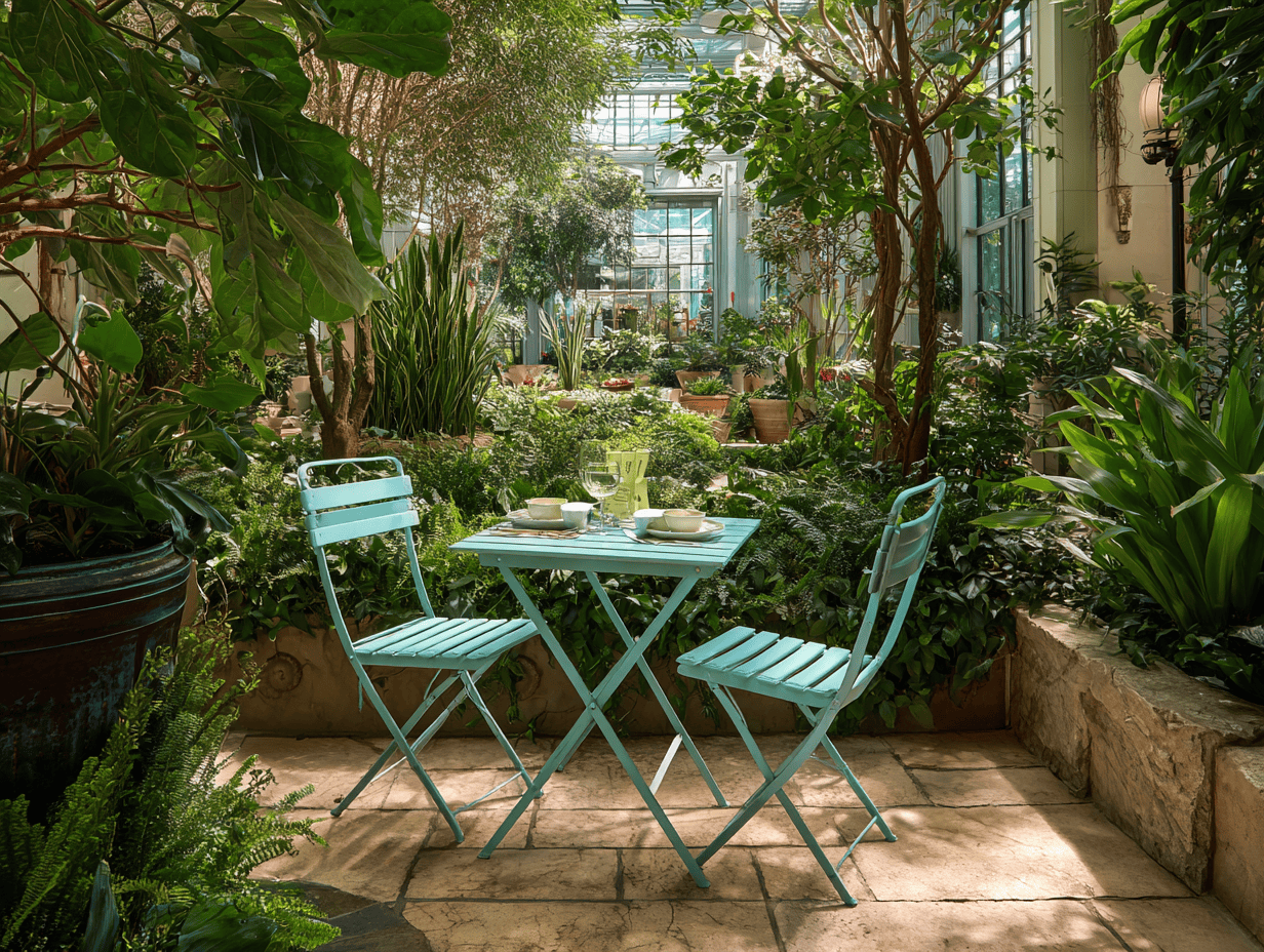 Set bistrot da giardino 3 pezzi - tavolo quadrato pieghevole 58x58x72 cm con 2 sedie pieghevoli - metallo azzurro - stile compatto per esterni-Dwellingra