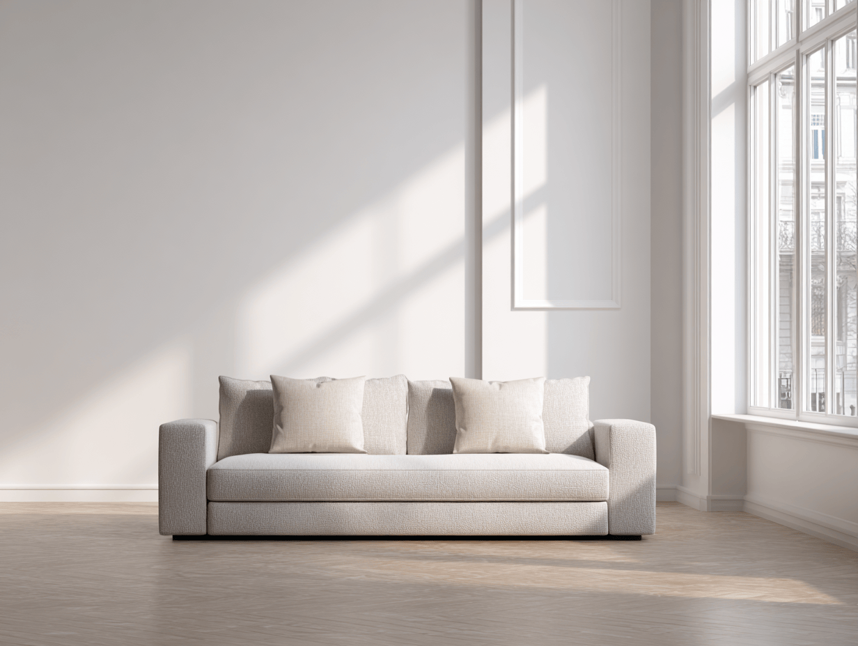 Sofá de tela gris claro 2 plazas 180x90x85 cm - diseño minimalista - estructura robusta