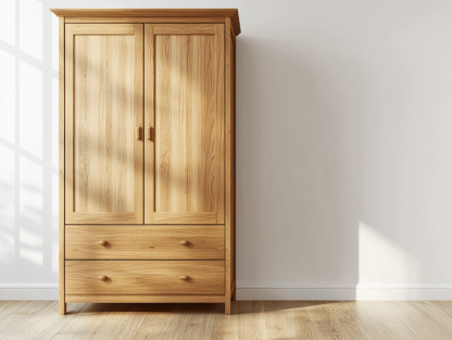 Armario ropero madera roble 185x90x55 cm - roble - 2 puertas y 2 cajones