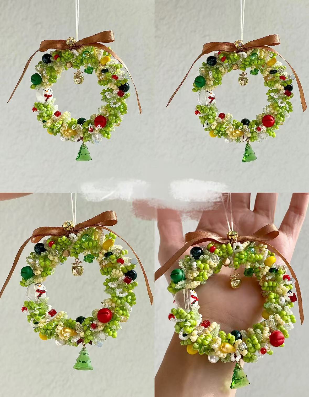 Customized Christmas tree keychains