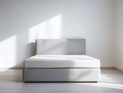 Lit boxspring style villa en tissu gris clair 140x200 cm – design minimaliste épuré-Nicheota