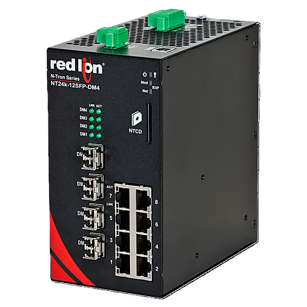 N-TRON NT24K-12SFP-DM4 Managed Industrial Ethernet Switch